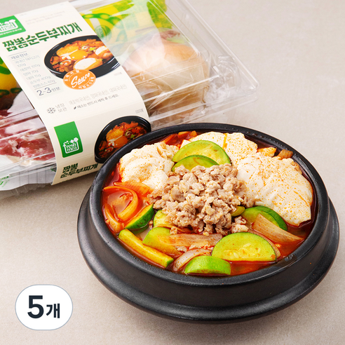 프레시밀 짬뽕 순두부 밀키트 2~3인분, 745g, 5개