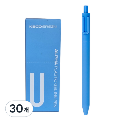 카코 알파 소프트 중성 젤펜 0.5mm, 알파벳 U, 30개