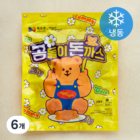 목우촌 곰돌이 돈까스 (냉동), 350g, 6개