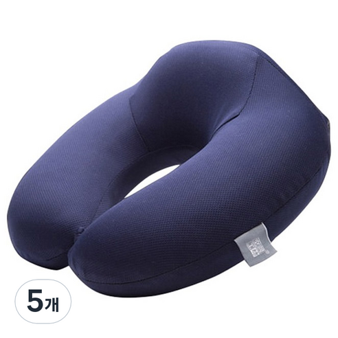 킨톤 여행용 U자 통풍 메모리폼 목쿠션, 네이비, 5개