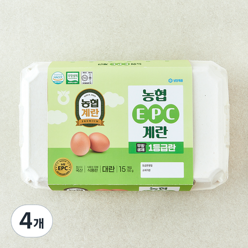 농협 EPC 무항생제 인증 1등급 대란 780g, 4개, 15구