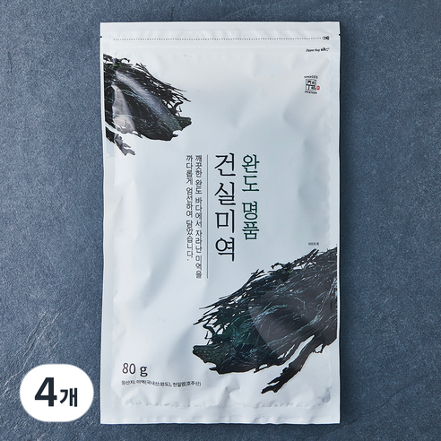 주일 완도 명품 건실미역, 80g, 4개