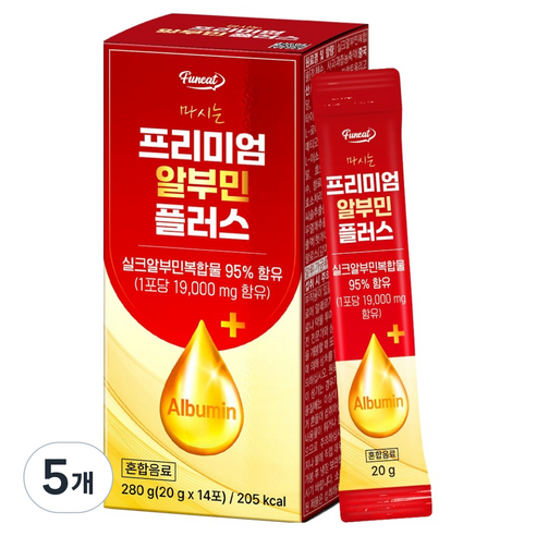 퍼니트 프리미엄 마시는 알부민 플러스 14p, 280g, 5개