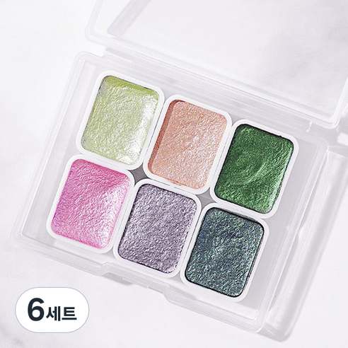 수채화 네일 물감 6종 세트, KN-A4036, 6세트