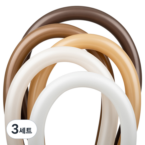 셈퍼텍스 요술풍선 5종 x 8p 세트 260s, 화이트, 파스텔더스크크림, 라떼, 커피, 초콜렛, 3세트