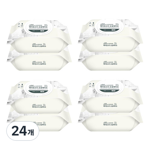 소프트네이쳐 베이킹소다 손걸레티슈 캡형 습식, 60g, 70매, 24개