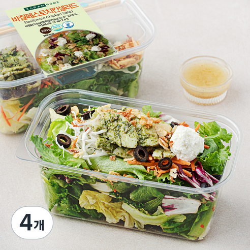 자람홈 바질페스토 치킨 샐러드, 230g, 4개
