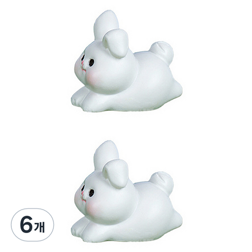 라벤티아 동물 장식품 토끼 타입7, 6개
