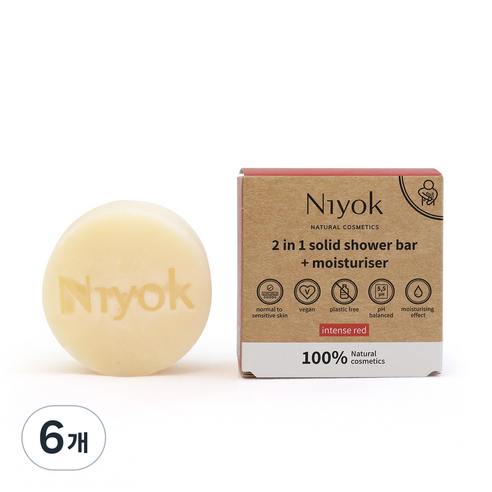 니욕 샤워바 인텐스레드, 80g, 6개