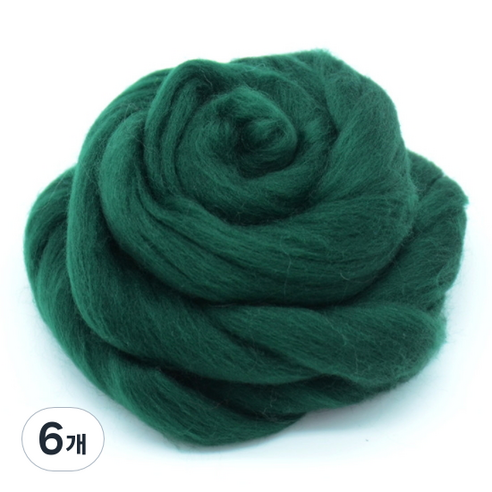 위빙 / 마크라메 재료 펠트실 50g, 15 다크그린, 6개