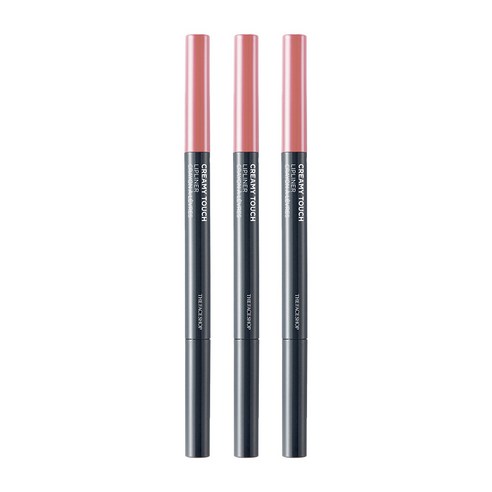 더페이스샵 크리미 터치 립라이너 0.2g, BE01 베이지가든, 3개