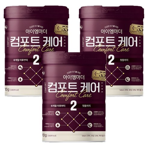 아이엠마더 컴포트케어 분유 2단계, 800g, 3개