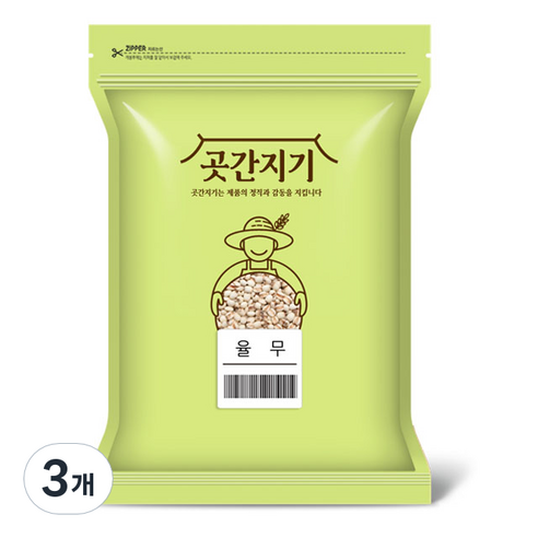 곳간지기 국산 율무, 1kg, 3개