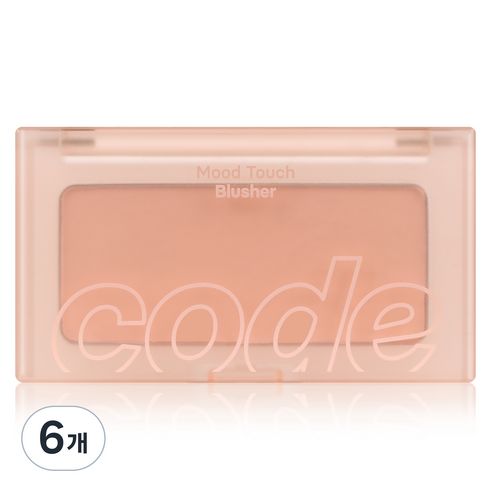 코드글로컬러 무드터치 블러셔 3.5g, 07 린넨 피치, 6개