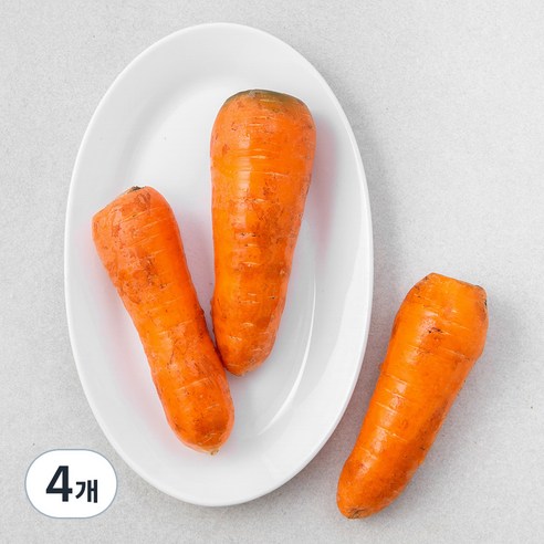 국내산 친환경 세척당근, 500g, 4개