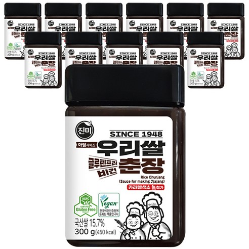 진미 우리쌀 춘장, 12개, 300g