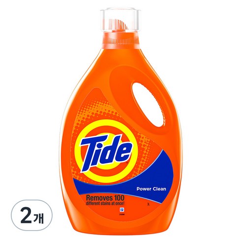 타이드 파워클린 액상세제 본품, 3L, 2개