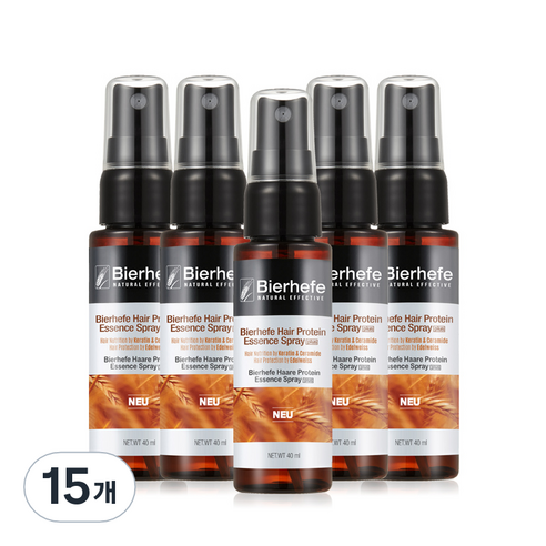 비어헤페 맥주효모 헤어단백질 스프레이, 40ml, 15개