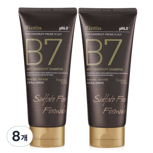 포레스트스토리 B7 댄드러프 비듬케어 탈모 샴푸, 8개, 200ml