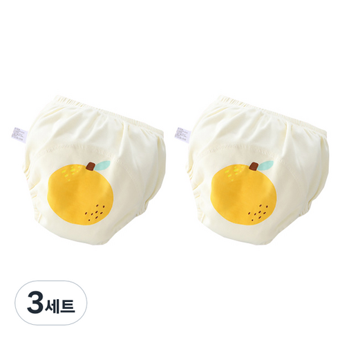 베베니즈 후르츠 유아 배변훈련팬티 2p, 오렌지, 3세트