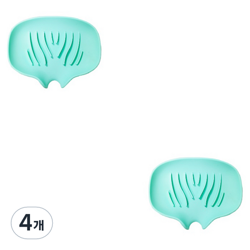 다해유 다이닝 물이고이지 않아 깔끔히 사용하능한 비누보관 상자, 민트, 4개