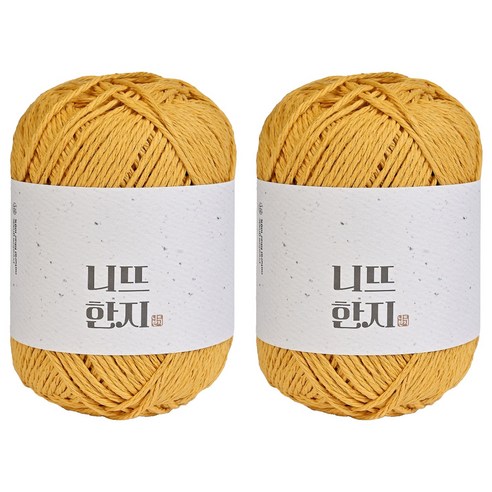 니뜨 한지 뜨개실 150g, 06 머스터드, 2개