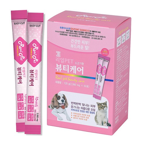 리얼펫 뷰티케어 강아지 영양제 60포, 피부건강, 1개