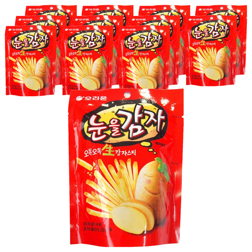 오리온 눈을감자 스낵, 56g, 12개