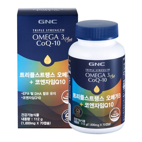 GNC 트리플스트랭스 오메가3 코엔자임큐텐, 1개, 112g