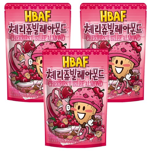 바프 체리쥬빌레 아몬드, 120g, 3개