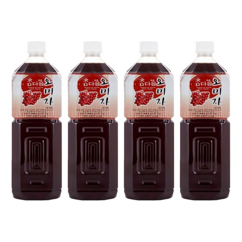 참다음 오미자 농축액, 1.5L, 4개