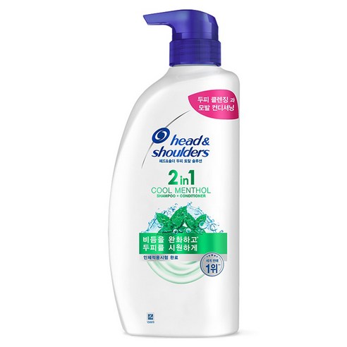 헤드앤숄더 2in1 쿨멘솔 샴푸 겸 컨디셔너 산뜻한 향, 800ml, 1개