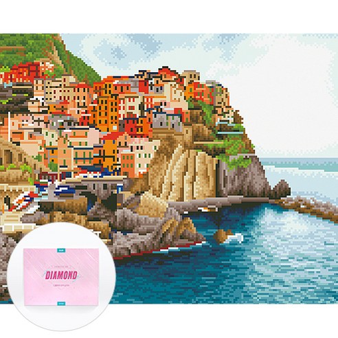 디클레어 액자 캔버스형 보석십자수 DIY 키트 40 x 50 cm, 1세트, 마나롤라