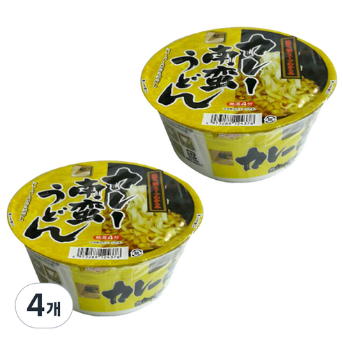 멘노스나오시 컵 카레 우동, 81g, 4개