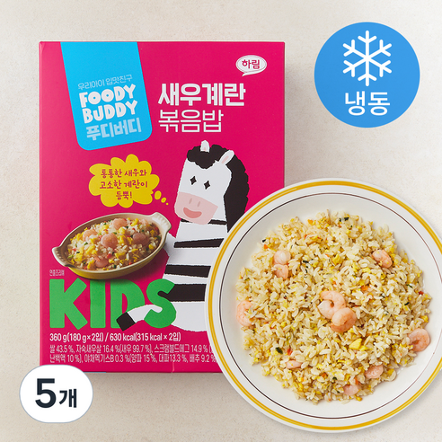 푸디버디 새우계란 볶음밥 2개입 (냉동), 360g, 5개