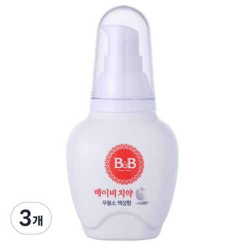 비앤비 베이비 치약 액상형 사과맛, 80g, 3개
