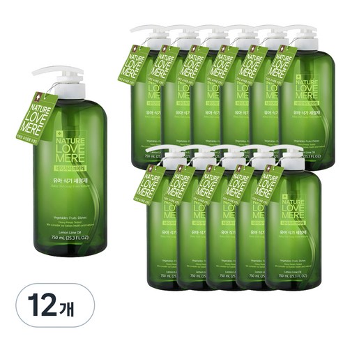 네이쳐러브메레 유아 식기세정제, 750ml, 12개