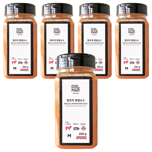 딜리셔스마켓 양꼬치시즈닝, 250g, 5개