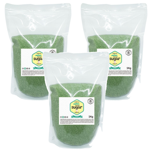 웰빙 솜사탕 설탕 메론향, 1kg, 3개