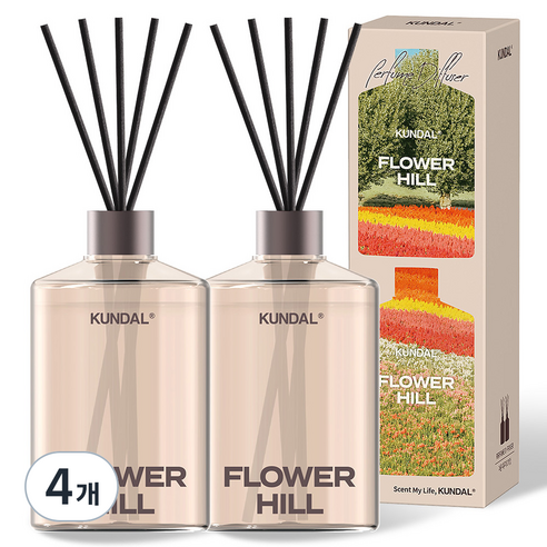쿤달 퍼퓸 디퓨저 선물세트, 플라워가든, 500ml, 4개