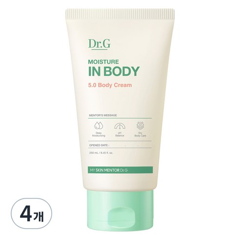 닥터지 모이스처 인 바디 5.0 바디 크림, 250ml, 4개