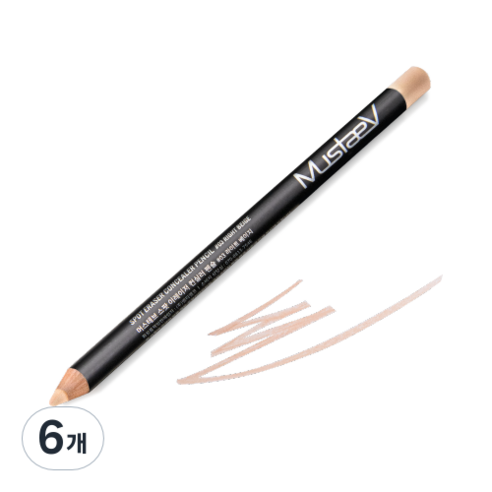 머스테브 스팟 이레이저 컨실러 펜슬 2.5g, 03호 라이트베이지, 6개