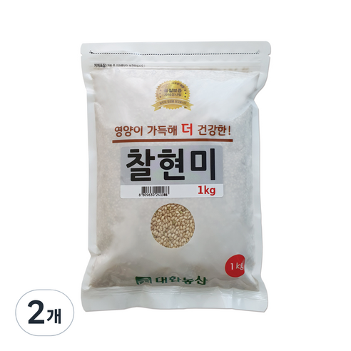 대한농산 찰현미, 1kg, 2개