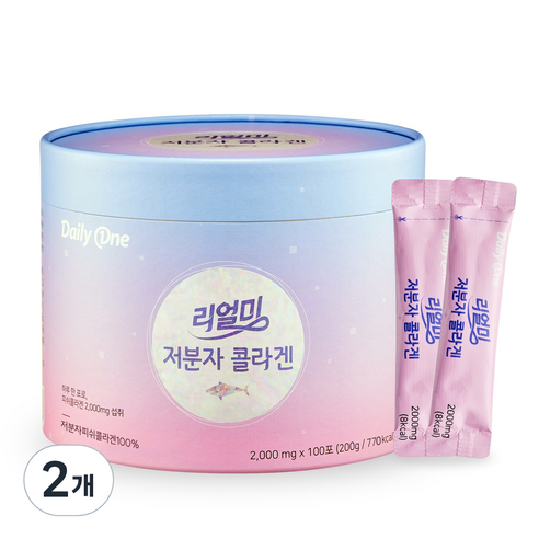데일리원 리얼미 저분자 콜라겐, 100회분, 2개