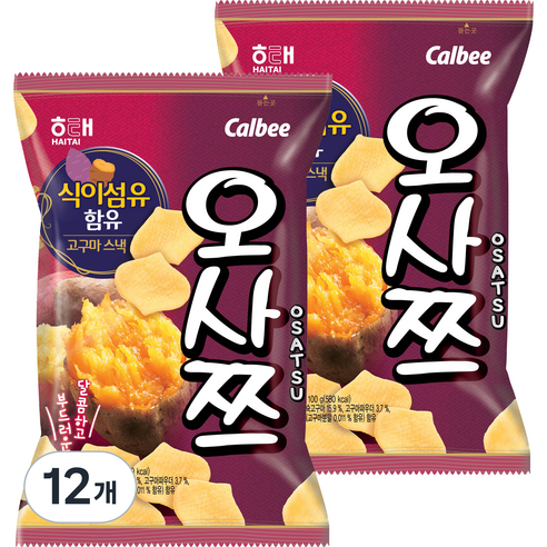 해태제과 오사쯔 과자, 100g, 12개