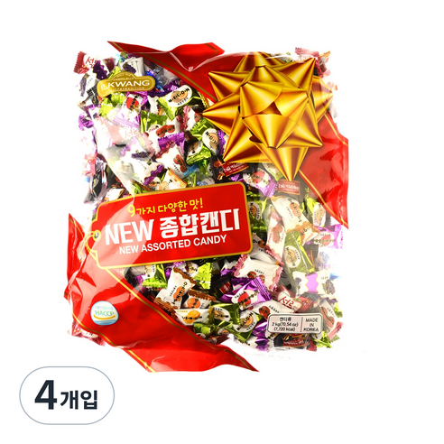 일광제과 뉴 종합캔디 9가지맛, 2kg, 4개입