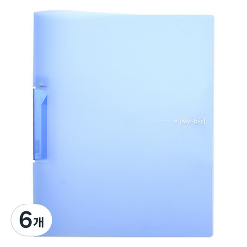 모닝글로리 원터치 클립화일, 블루, 6개