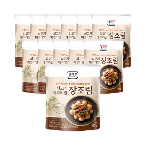 종가집 쇠고기 메추리알 장조림 실온, 130g, 12개
