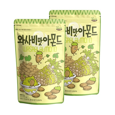 바프 와사비맛 아몬드, 250g, 2개