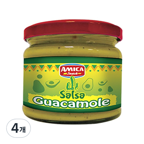아미카칩스 살사 과카몰레 소스, 280g, 4개
